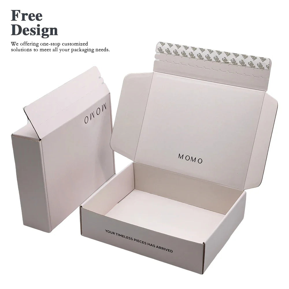 Custom Emballage Beige Corrugated Packaging Package Paper Carton Shipping Box Packaging Mailer Postal Boxes for Packiging