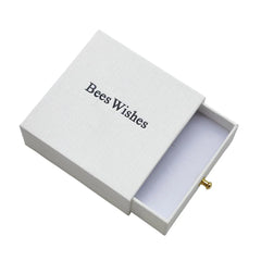Luxury Personalized Handmade Mini Cardboard Drawer Embossed White Jewelry Ring Earrings Packaging Gift Boxes with logo