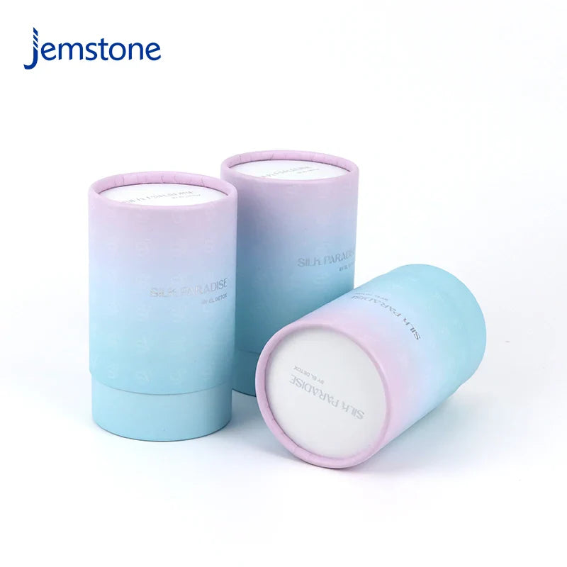 Custom Eco-Friendly Skincare Kraft Cardboard Tube Essential Oil Perfume Bottle Paper Tube Cosmetic Cylinder Packaging