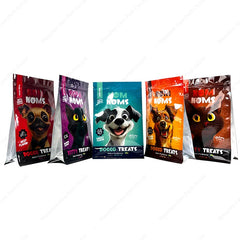 Recyclable Food Grade Smell Proof Dog Food Treat Packaging Bags Flat Bottom Bags With Zipper.