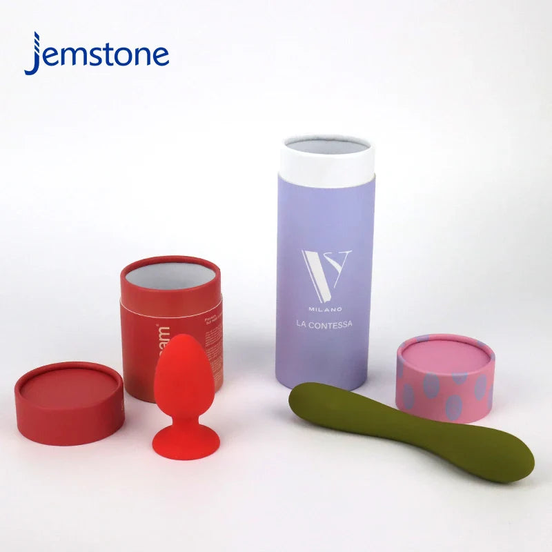 Eco-Friendly Custom Printed Luxury Round Kraft Cardboard Box Cosmetic Toy Paper Tube Skincare Box Cylinder Tube Packaging