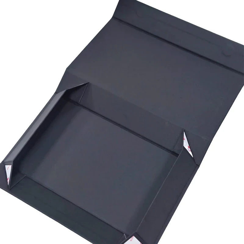 Custom Luxury Black Cardboard Packing Folding Shoe Gift Box Magnetic Paper Box Packaging With Magnetic Flap Closure