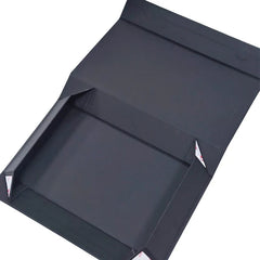 Custom Luxury Black Cardboard Packing Folding Shoe Gift Box Magnetic Paper Box Packaging With Magnetic Flap Closure