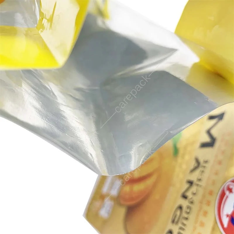 Custom Printed Reusable Dried Mango Pineapple Fruit Packaging Square Bottom Eight Side sealed Bag with Easy Tear Zipper