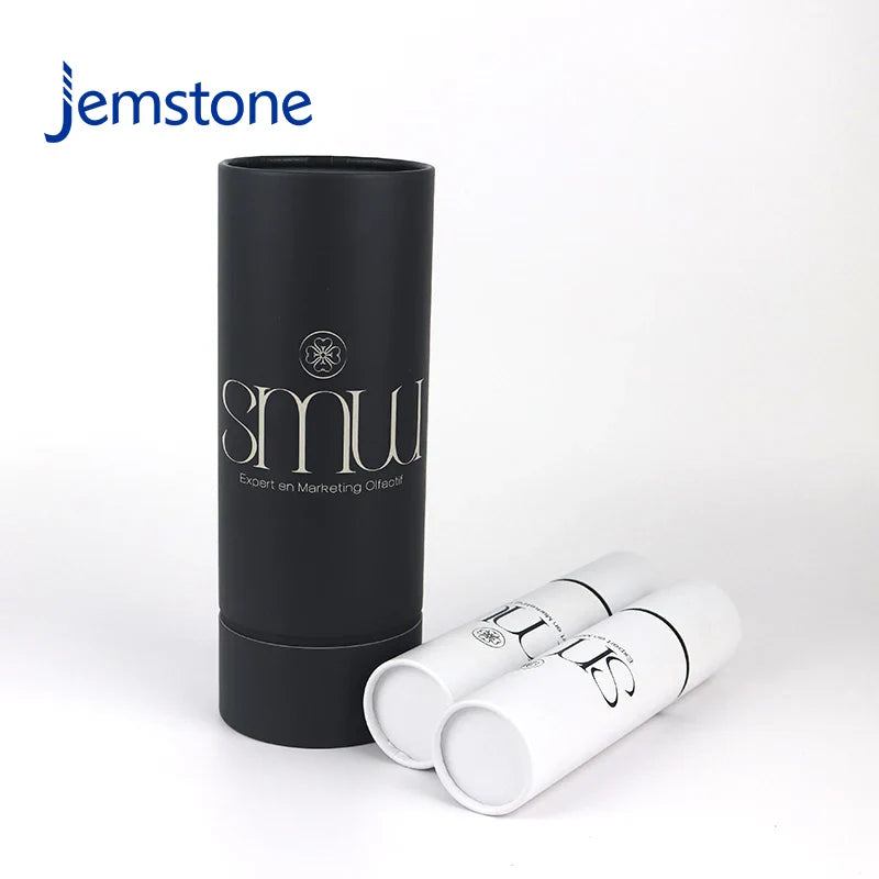 Custom Eco-Friendly Skincare Kraft Cardboard Paper Tube Perfume Essential Oil Bottle Paper Cylinder Packaging