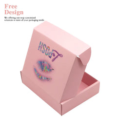 Customized Luxury Personalized Matte Pink Shipping Mailing Parcel Package Paper Lash Packaging Boxes for Clothing
