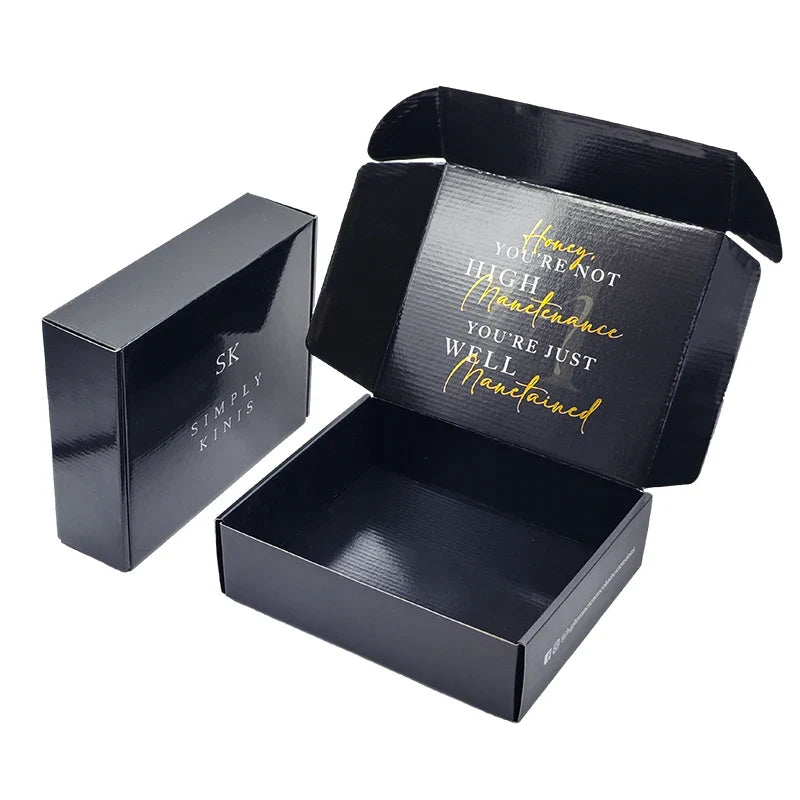 Custom logo Large Corrugated Mailer Cardboard Kraft Paper Box Luxury Book Packaging Box for Beauty Products