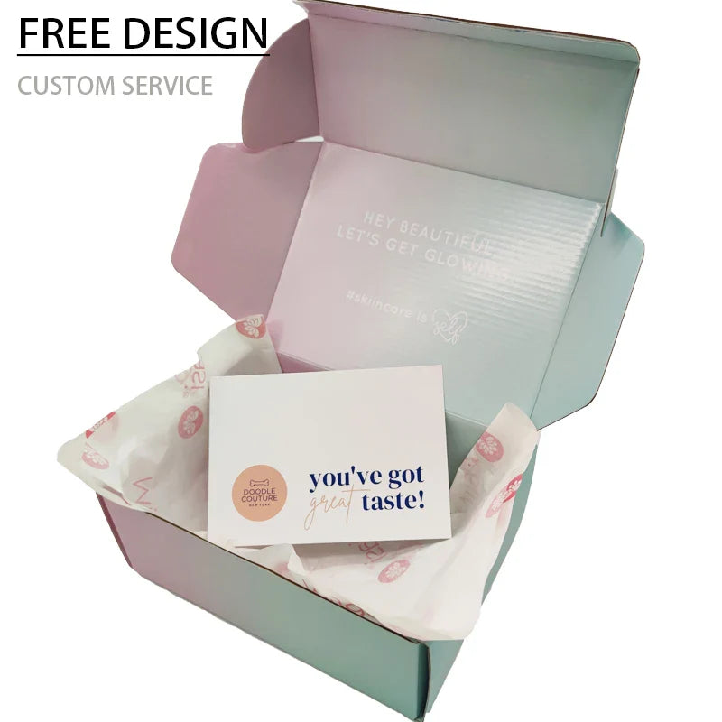 Wholesale Corrugated Packaging Shipping Boxes Custom logo Reusable Self Sealing Mailer Paper Cardboard Box with Tear Strip