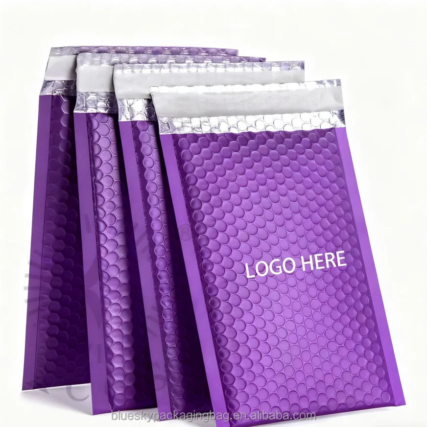 Easy Tear Notch Poly Mailers Custom Printed  Self-Seal Poly Mailers for Clothing Apparel Recycled Bubble Poly Mailers Bag