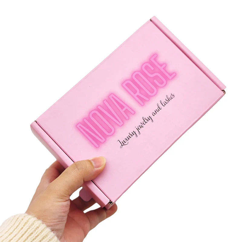 Free Design Cute Pink Anime Girl Custom Eco Corrugated Paper Mailing Boxes Packaging for Beauty / Skincare / Cosmetic Packiging