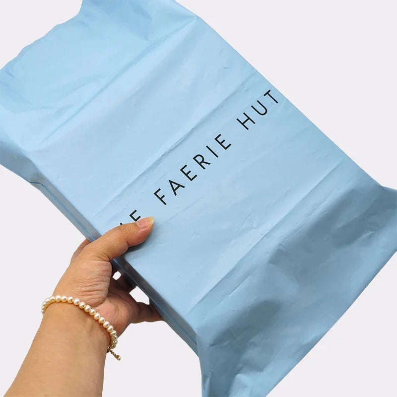 Wholesale Blue Custom Express Matte Shipping Poly Mailers Bag, Custom Print Logo Mailing Plastic Bags for Women Clothing