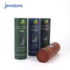 Eco-friendly Custom Printed logo Spice Collagen Powder Cardboard Cylinder Packaging Kraft Paper Tube With Window for Tea Coffee