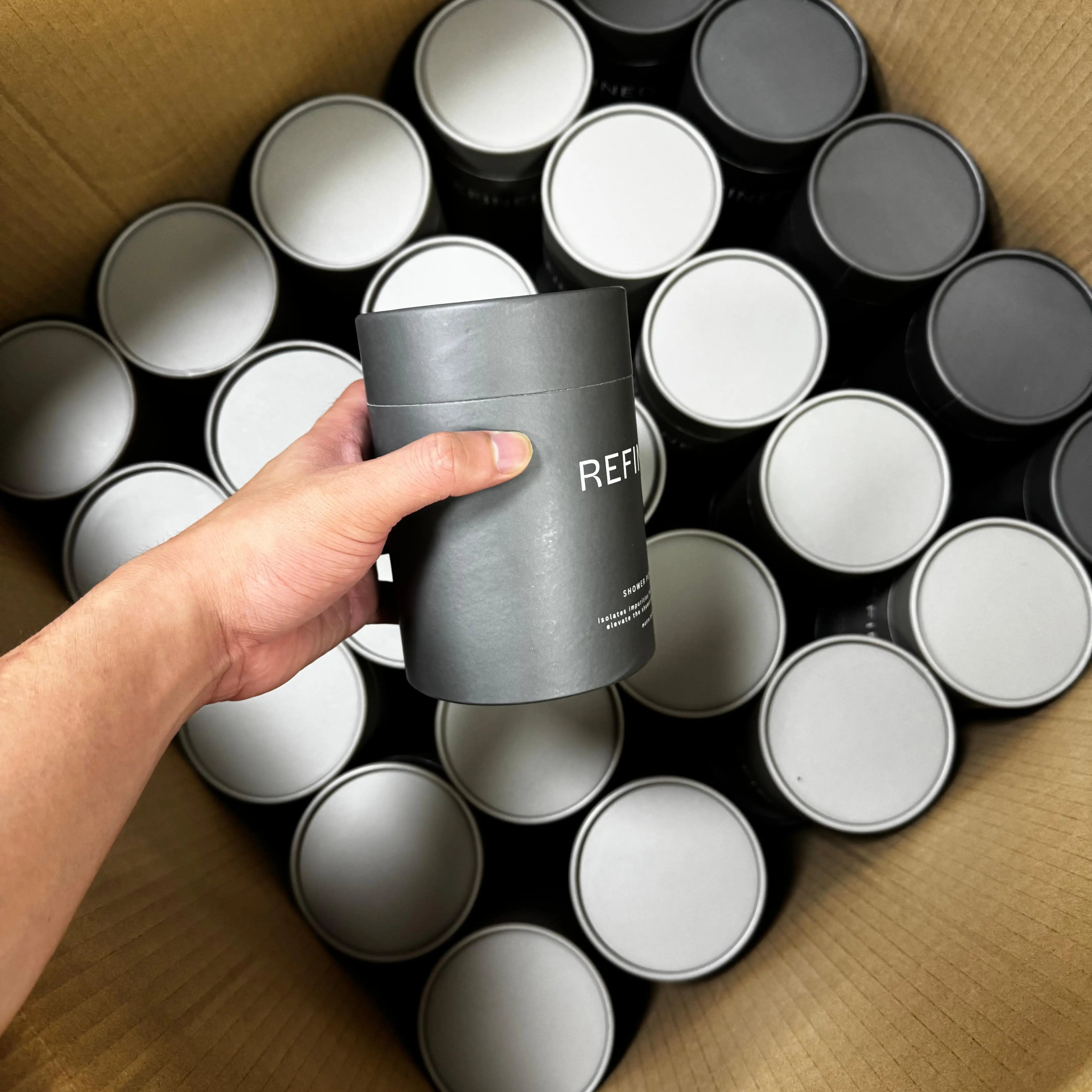 Wholesale Luxury Kraft Tea Coffee Candle Paper Tube Packaging Food Craft Cylinder Round Cardboard Gift Box Packaging