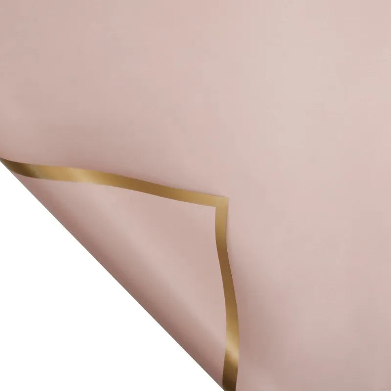 Korean Bouquet Wrapping Paper Flower Phnom Penh Jelly Film Waterproof Translucent Gold Edge Luxury Wrapping Paper for Flowers