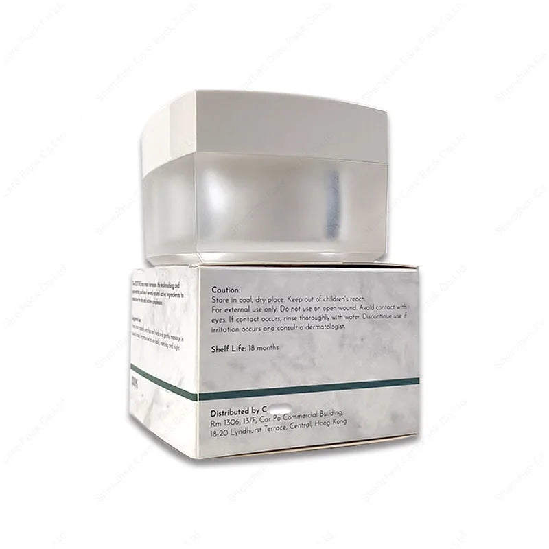 Fashion Packaging Box  50G Cosmetic Jar Frosted Glass Bottle Clear Cosmetic Glass Bottle Plastic Lid With Wood Graphics