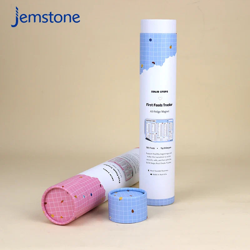 Custom Eco-friendly Luxury Kraft Food Tracker Cylinder Paper Tube Packaging Round Tea Coffee Cardboard Tube Packaging