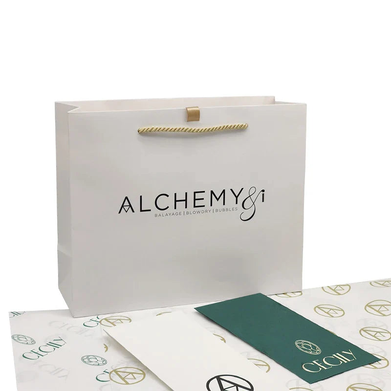 Wholesale Custom Logo Bolsas De Regalo White Black Sac Cadeau Shopping Jewelry Paper Bag With Handles Bolsa De Papel
