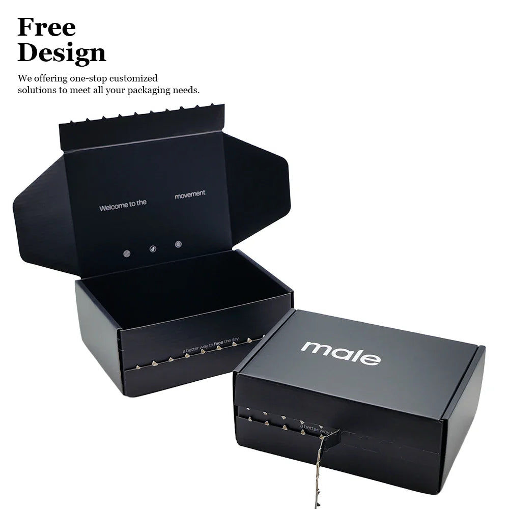 Custom Boxes with logo Packaging Gift Mailer Kraft Corrugated Box Paper Packaging Boxes for Men Shipping