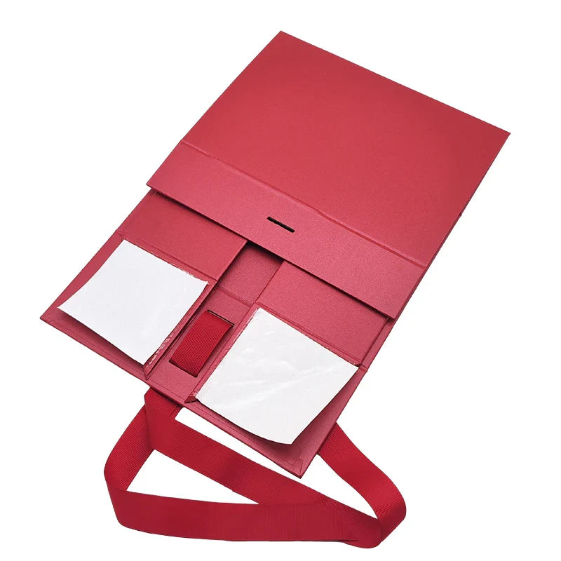 2024 New Arrival Custom Printing Matte Glossy Magnetic Flip Top Magnetic Lid Rigid Cardboard Gift Packaging Boxes With Ribbon