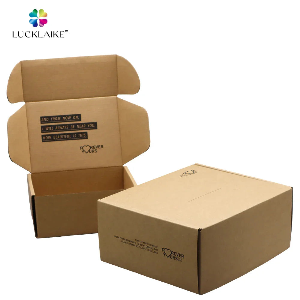 Customizable logo Brown Kraft Gift Caja Carton Packing Corrugated Soap Candle Clothing Pr Postal Paper Cardboard Boxes Packaging