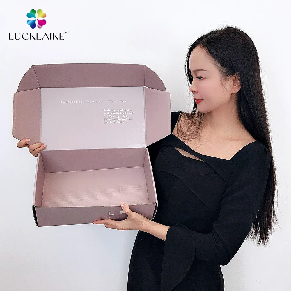 Manufacturer Luxury Wedding Gift Package Beige pink Caja Misteriosa Paper Shoe Packaging Mailer PR Advertising Mailer Boxes