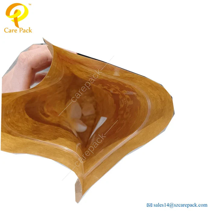 Chinese Factory Customized Printing 1 oz Kraft Paper Stand Up Bag With Zipper 100% Recyclable Biodegradable Zipper Ba