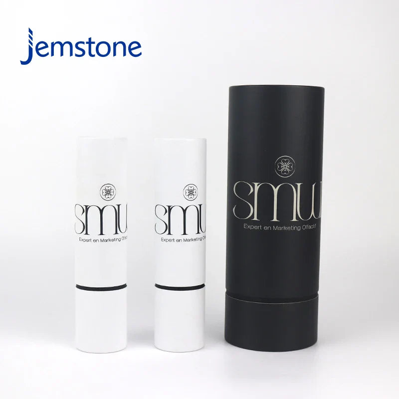 Custom Eco-Friendly Skincare Kraft Cardboard Paper Tube Perfume Essential Oil Bottle Paper Cylinder Packaging