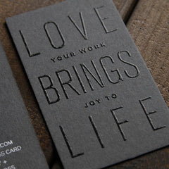 Custom Luxury Embossed Logo Textured Cotton Business Card With Gold Foil Business Thank You Card for Small Business