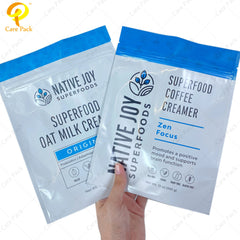 Whey Protein Powder Bag Food Grade 500g Matcha Cacao Protein Powder Zip Lock Stand up Pouch Food Packing Bags