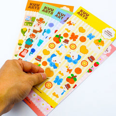 Eco Friendly Promotional Self Adhesive Waterproof Vinyl Custom A4 A5 A6 Size Printing Kiss Cut Stickers Sheet for Kids