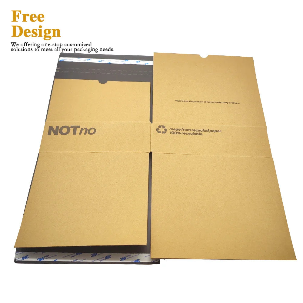 Customized Branded Printed Zipper Mailer Gift Paper Skin Care Cosmetic Luxury Kraft Black Boxes Packaging with Paper Insert
