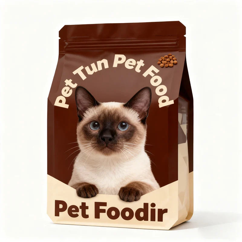 Cat Dry Food Treat Resealable Zipper Flat Bottom Dry/Pet Foil Eight Side Seal Feed Snacks Plastic Mylar Pouch