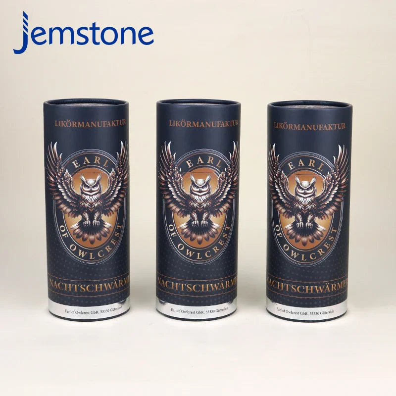 Custom Biodegradable Tea Coffee Candle Box Cylinder Paper Tube Printed Luxury Food Kraft Round Cardboard Tube Packaging