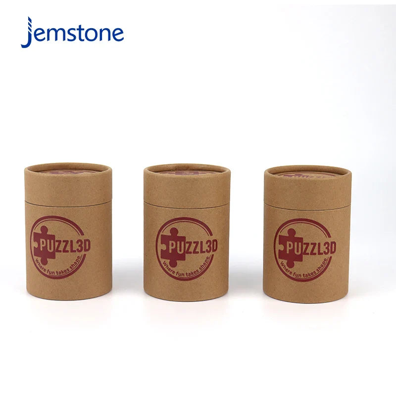 Printed logo Brown Kraft Perfume Cylinder Paper Tube Packaging Round Food Grade Tea Coffee Candle Cardboard Tube Packaging