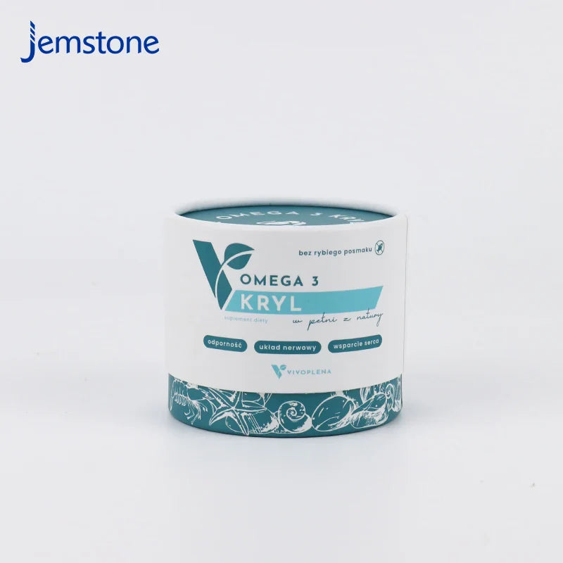 Custom 100% Biodegradable Kraft Cardboard Food Tea Collagen Jar Powder Paper Packaging Box Cylinder Vitamin Bottle Paper Tube