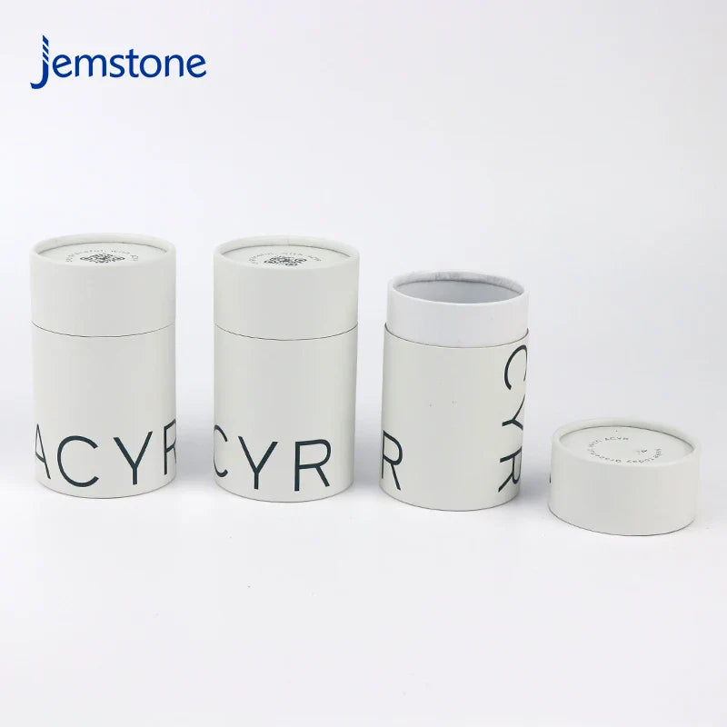 Custom Tea Coffee Cylinder Packaging Skincare Essential Oil Perfume Paper Tube Luxury Cosmetic Bottle Box Kraft Cardboard Tube