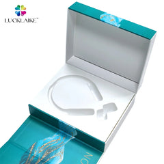 Custom Designed Cardboard Foldable Headphones Box Sponge Magnetic Lid Matt Lamination for Headset Electronics Earphone Packaging