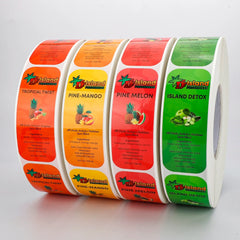 Personalized Drink Label Sticker Waterproof Customized Roll Printing Vinyl Bopp Beverage Juice Bottle with Labels for Bottle