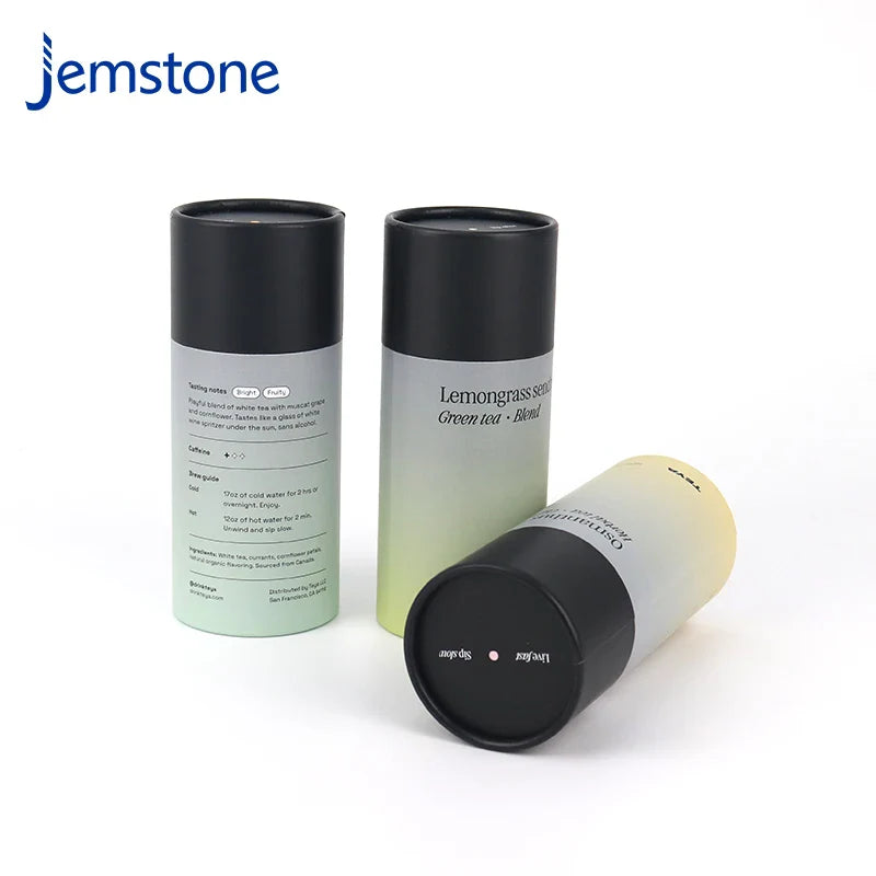 Custom Luxury Food Cylinder Box Packaging Coffee Tea Candle Paper Tube Round Kraft Cardboard Tube Paper Tube for Tea