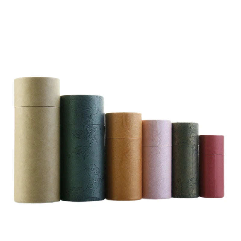 Custom Recyclable Bulk Round Kraft Cardboard Paperboard Tubes for Pencils Tea Coffee Cosmetic Craft Gift Cylinder Packaging
