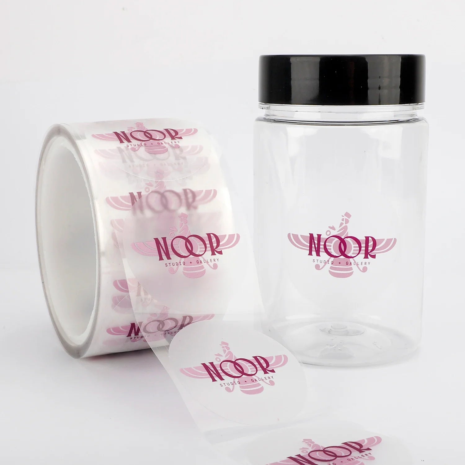 Custom Clear Label Vinyl PVC Printing Etiquette Packaging Sticker Waterproof Candle Bottle Jar Transparent Sticker With Logo