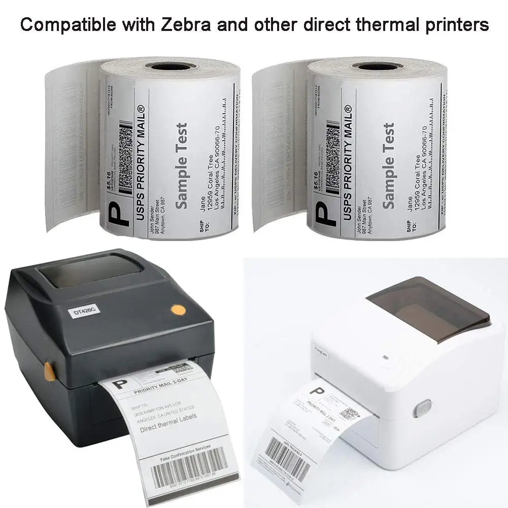 Wholesale Waterproof Oilproof Roll A6 Waybill Adhesive Paper 100x150 White Direct Thermal Shipping Label 4x6 Thermal Sticker