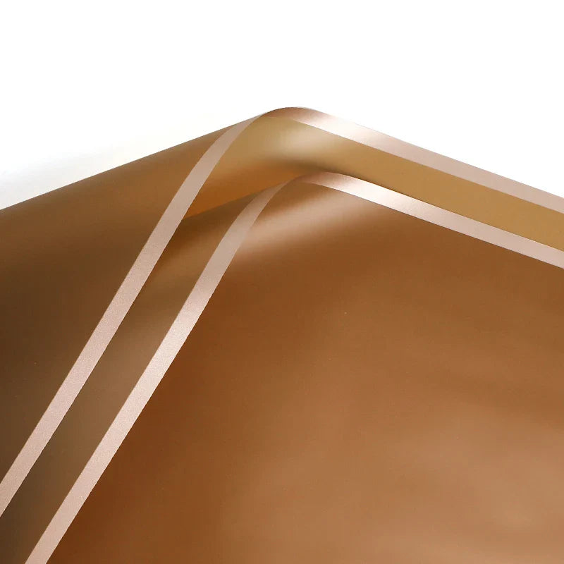 Korean Bouquet Wrapping Paper Flower Phnom Penh Jelly Film Waterproof Translucent Gold Edge Luxury Wrapping Paper for Flowers