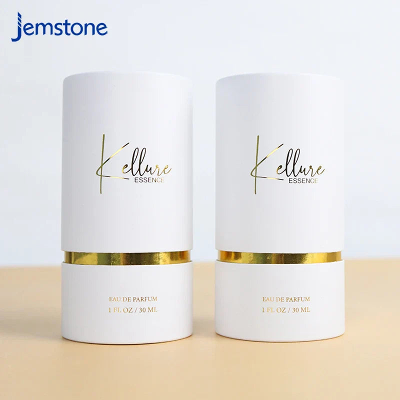 Custom Logo Paper Tube Cylinder Perfume Cosmetic Jar Gift Box Paper Tube Packaging Boxes for Essential Oil