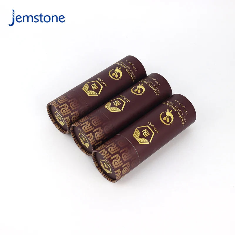 Custom Logo Eco-Friendly Luxury Food Tea Coffee Candle Perfume Cylinder Box Packaging Kraft Cardboard Honey Sprayer Paper Tube
