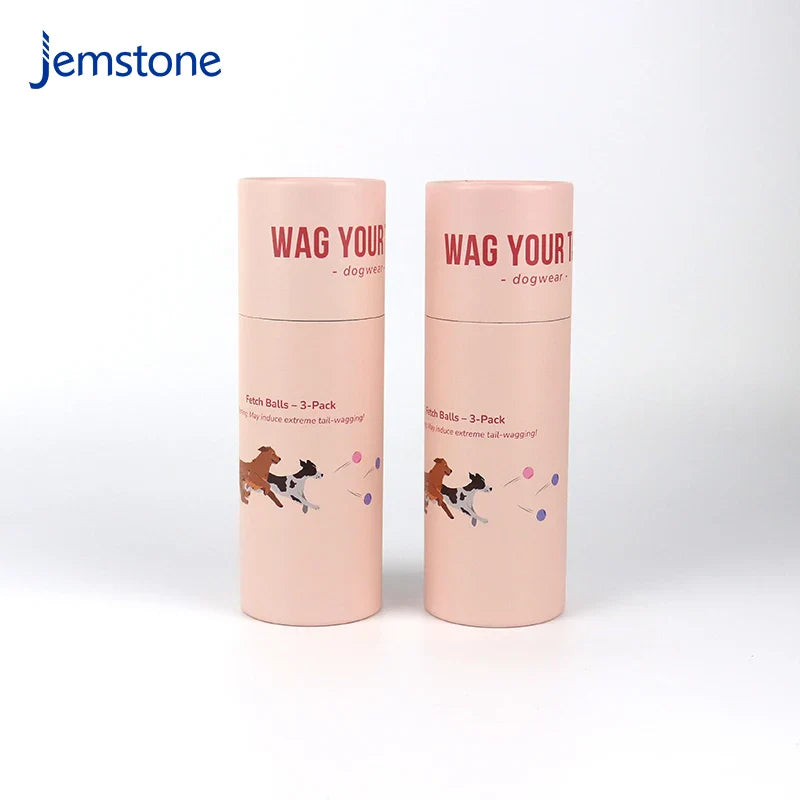 Eco-Friendly Luxury Kraft Tennis Cardboard Tube Custom Logo Dog Catch Ball Paper Cylinder Box Packaging Premium Quality Product