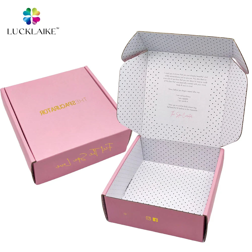 Custom Printed E-Commerce Packaging Box Corrugated Cardboard Papierkarton Mailer Black Post Cajas Shipping Box