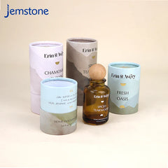 Custom Printed Cosmetic Cardboard Cylinder Powder Paper Tube Skincare Essential Oil Packaging  for Perfume Bottle