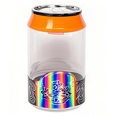Custom 90ml Plastic Clear 3.5g Mini Soda Can Packaging Leaf Bottom PE Jars with Lids for Cosmetics