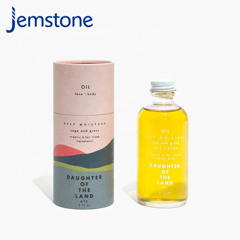 Custom Printed logo Paper Cylinder Box Dropper Bottle Packaging 10ML/30ML/60ML Paper Tube Essential Oil Packaging Wholesale